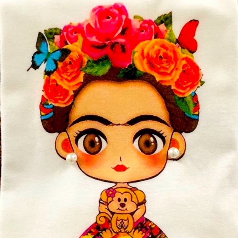 Little Frida Print Short Sleeve Tee